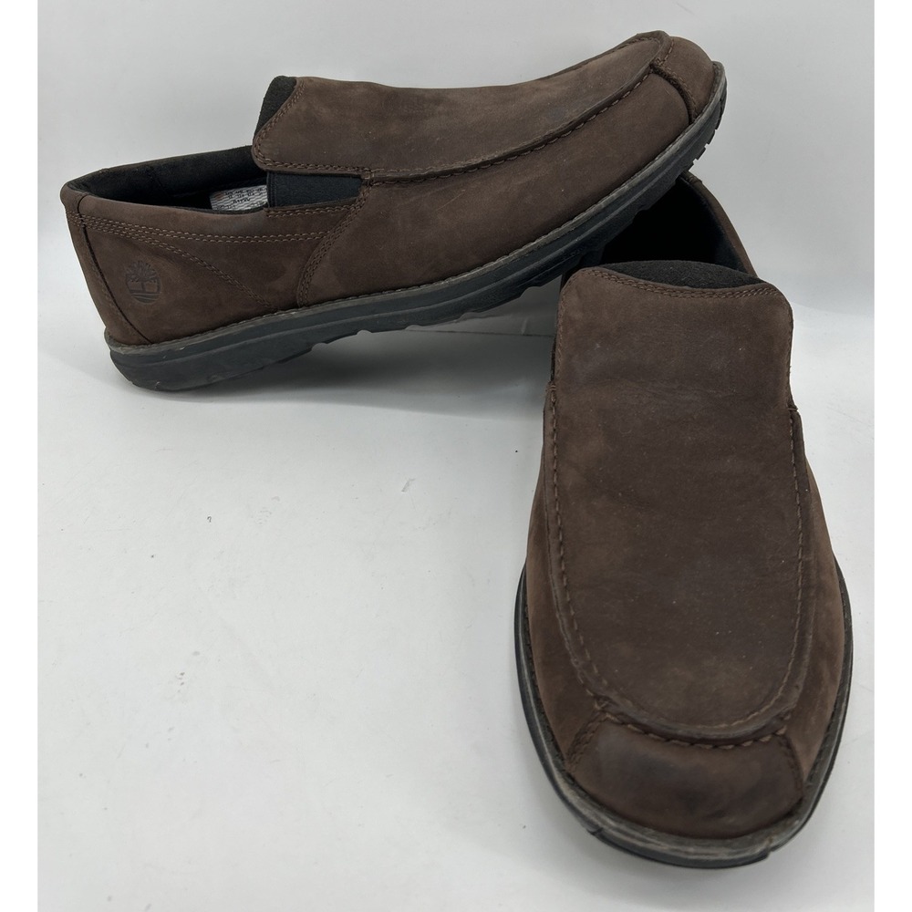Timberland Edgemont‎ Slip On Shoes Dark Brown Leather Men's Size 13